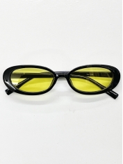 Yellow Oval - Novelty Sunglasses
